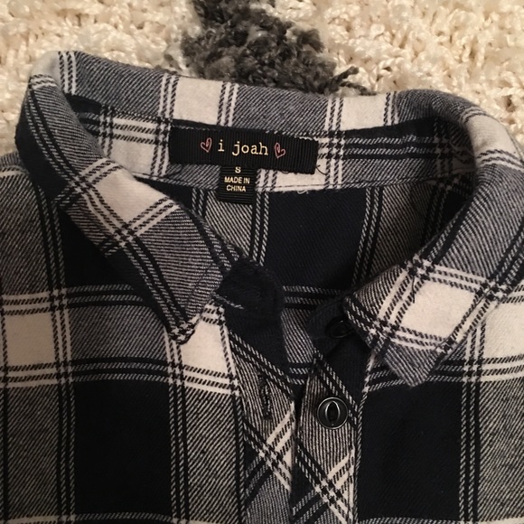 NAVY & WHITE flannel, size S - Picture 2 of 3